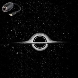 Enchanting LED Starry Sky Night Light Galaxy Projector Lamp (Black - Black Hole)