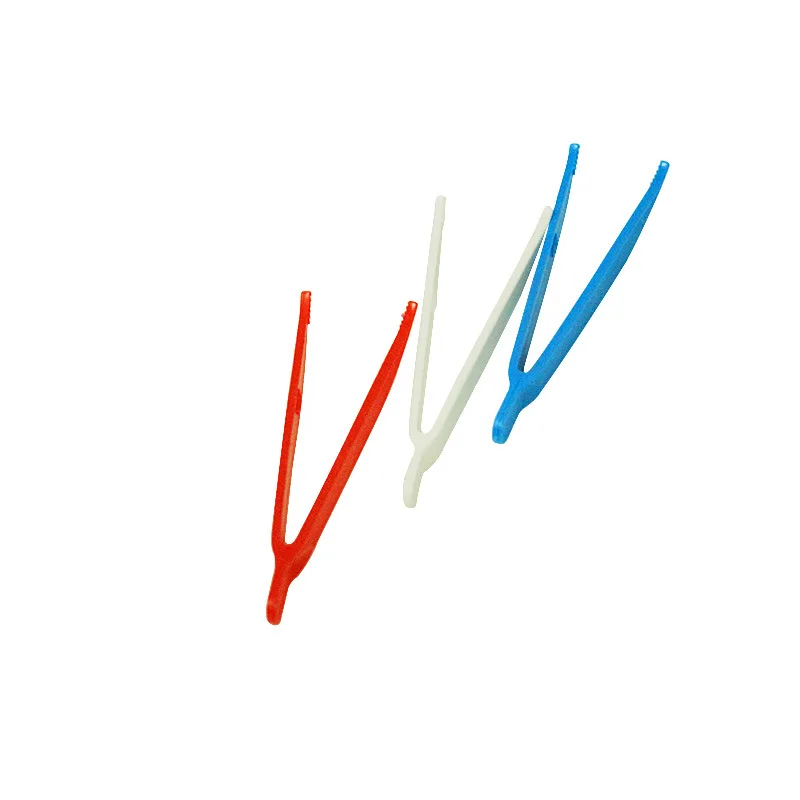 Tweezer Tool 20Pcs/Set Disposable Plastic Tweezers Color Random DIY Toy Small Tweezers Simple and Fashionable