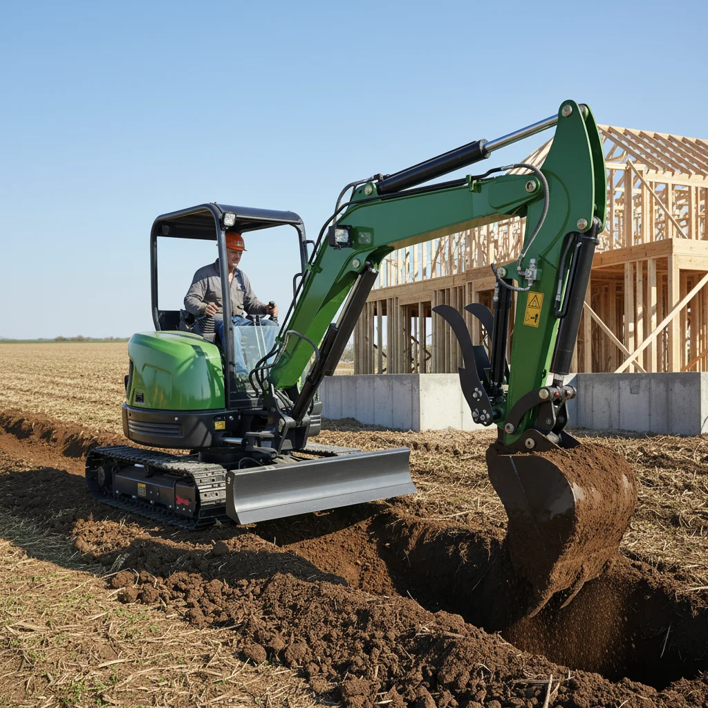 3-Tonnen-Kompaktbagger, hydraulischer Raupenbagger für den landwirtschaftlichen Bau, EPA-zertifizierter Kompaktbagger