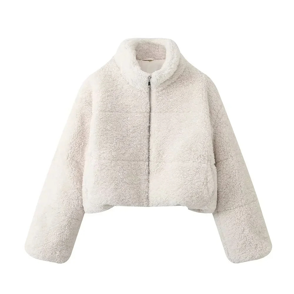 LIBIELIY 2025 Summer New Women's Fashion Niche Temperament Western-style Fleece Short Cotton Jacket Jacket