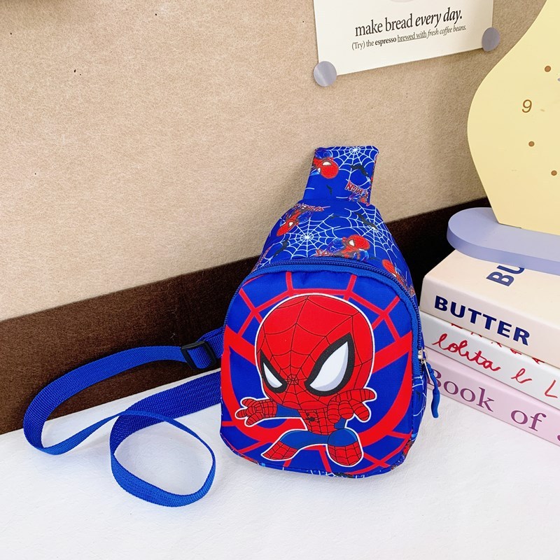 Marvel Spider-Man Captain America Chest Bag, Casual Couple Wallet Cartoon Couple Wallet Spider-Man Casual Off-Road Bag Fashion S