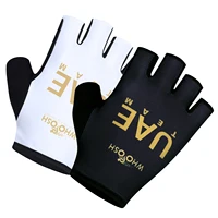 2025 Cycling Gloves Gold UAE Team Half Finger Bicycle GLOVES Men Women Ropa Cyclismo Pro Mtb Mittens Road Bike Gloves 1