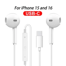 Stereo Sound Wired Earbuds with Bluetooth Compatibility and In - Ear Design (For iPhone 15 - 17)