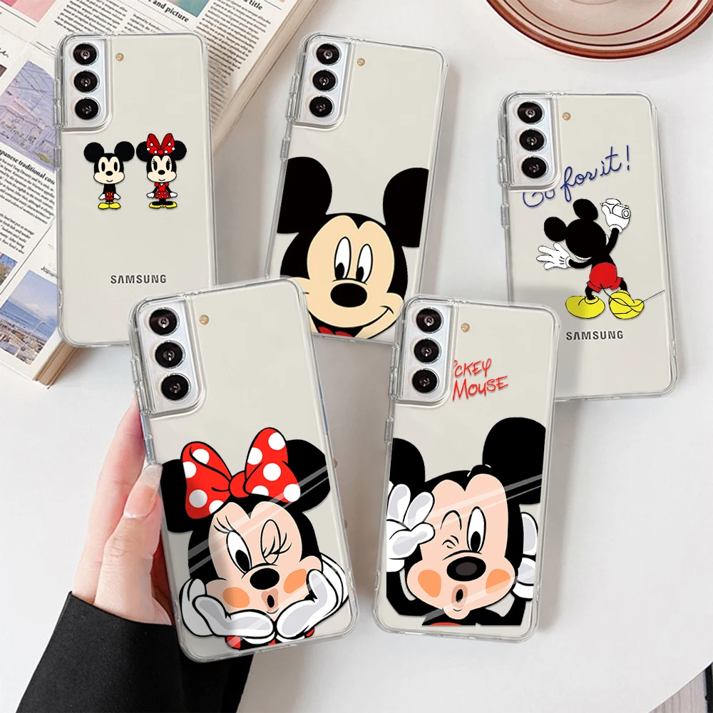 

Disney mickey minnie phone case For Samsung Galaxy S 22 21 20 ultra 9 10 8 7 plus FE EDGE silicone soft phone casing