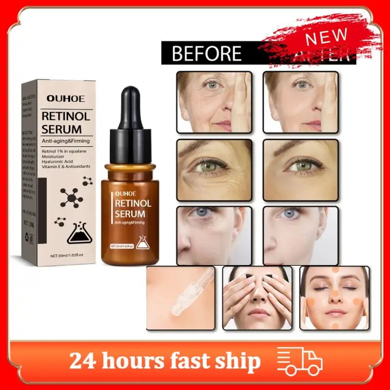 

30ml Retino Serum Liquid Anti Aging Firm Lift Fade Fine Lines Skin Beautifying Essenc E Moisturizing Lasting Skin Care Tool