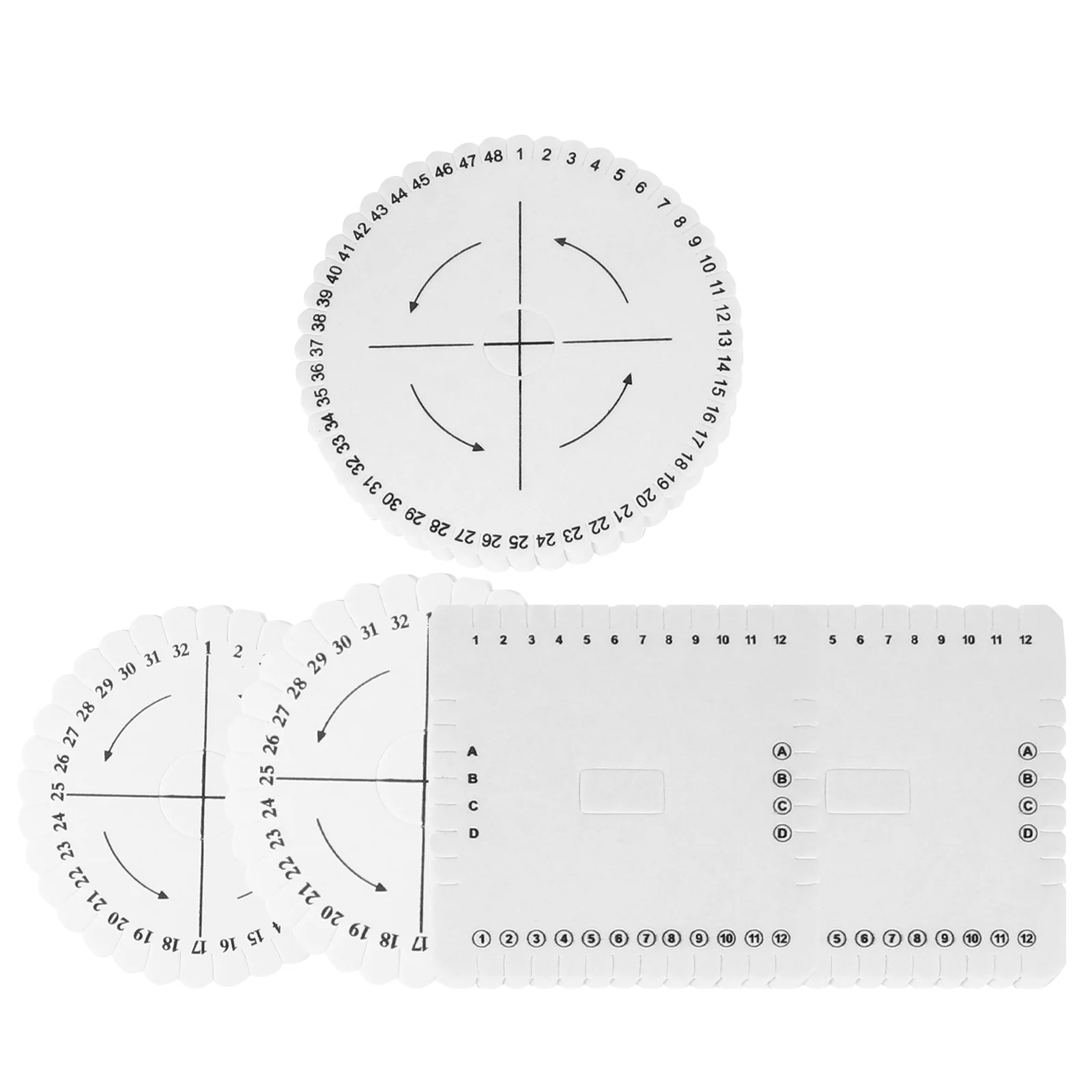 

5 Pcs Bracelet Hand-Knitted Rope Device Disk Braiding Knitter Eva Knitting Weaving Board