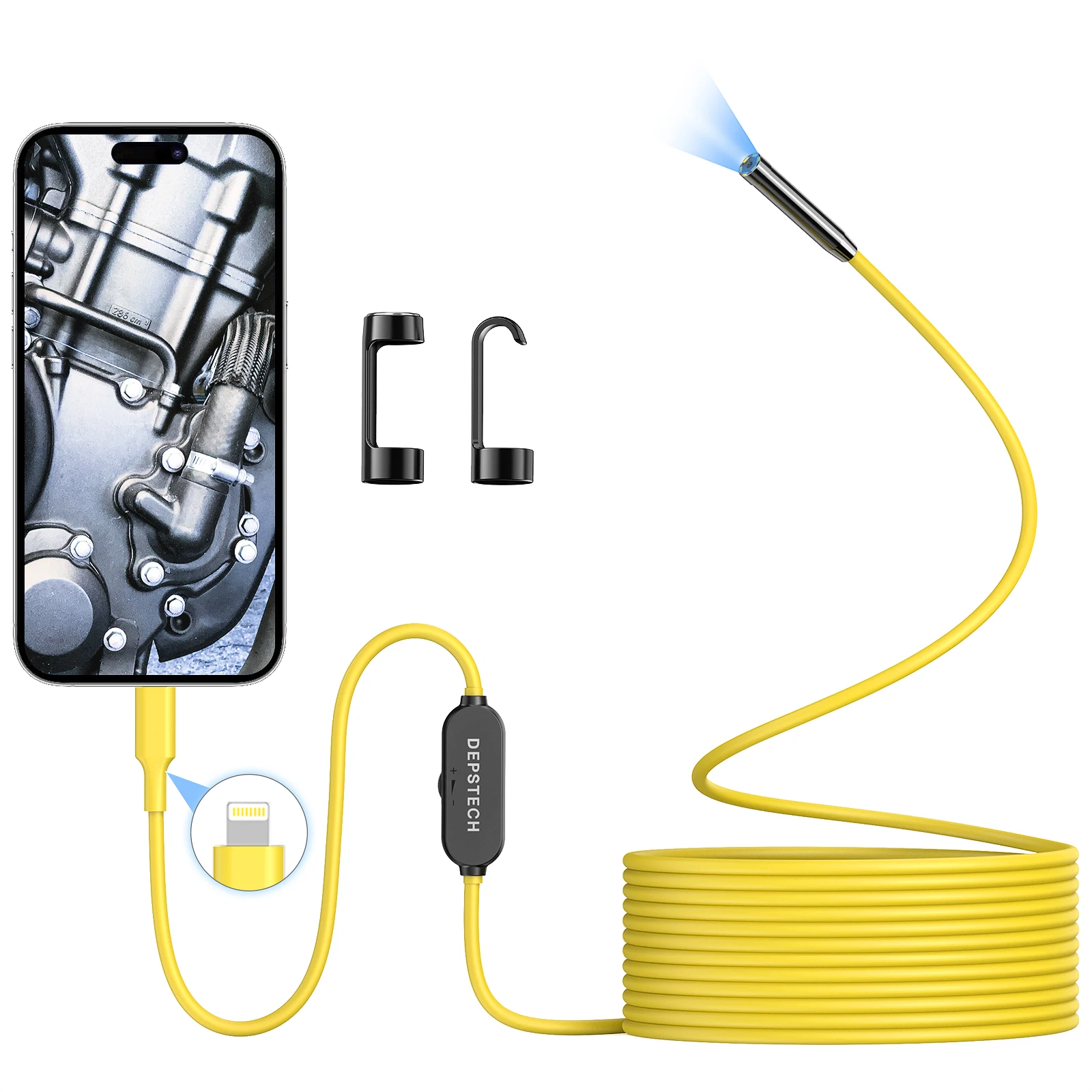 Эндоскопическая камера DEPSTECH NTC53, 1440P, 12 + 7 мм, IP67