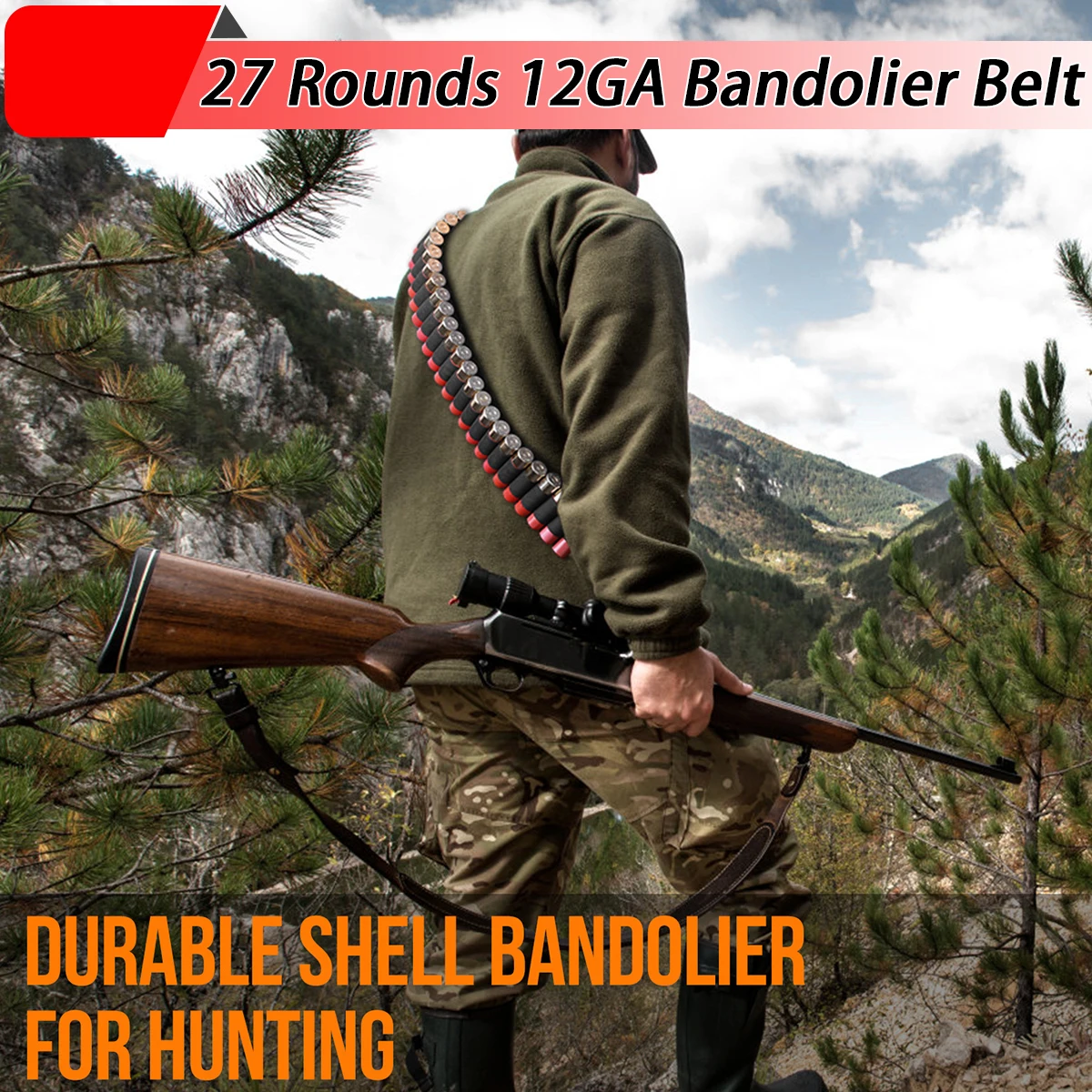 12GA بندقية باندولير 27 جولة قابل للتعديل 12 مقياس...