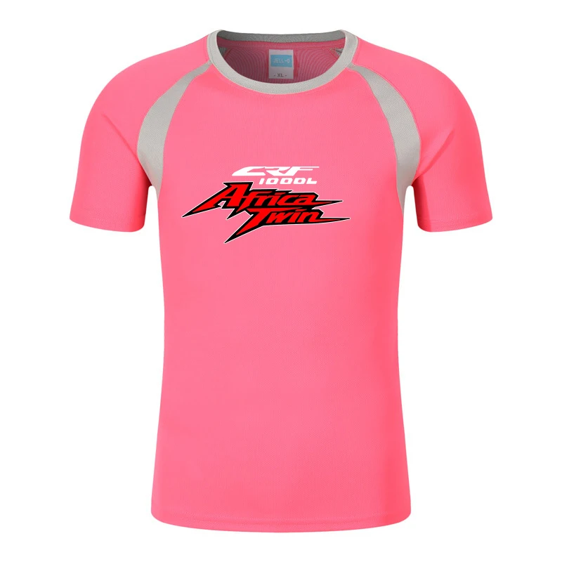 Africa Twin Crf 1000 L Crf1000 Men New Summer Hot Sale Eight-Color Short Sleeve Comfortable Breathable Round Neck Leisure Tops
