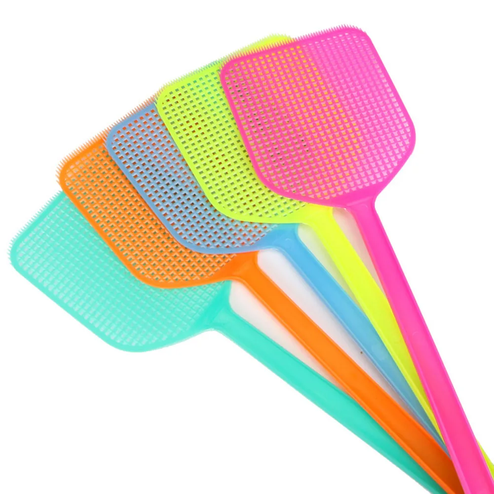 

5pcs Fly Swatter Effective And Long Handle Flyswatters Ideal For Indoor Plastic Yard Garden Outdoor Living Tools Accessories