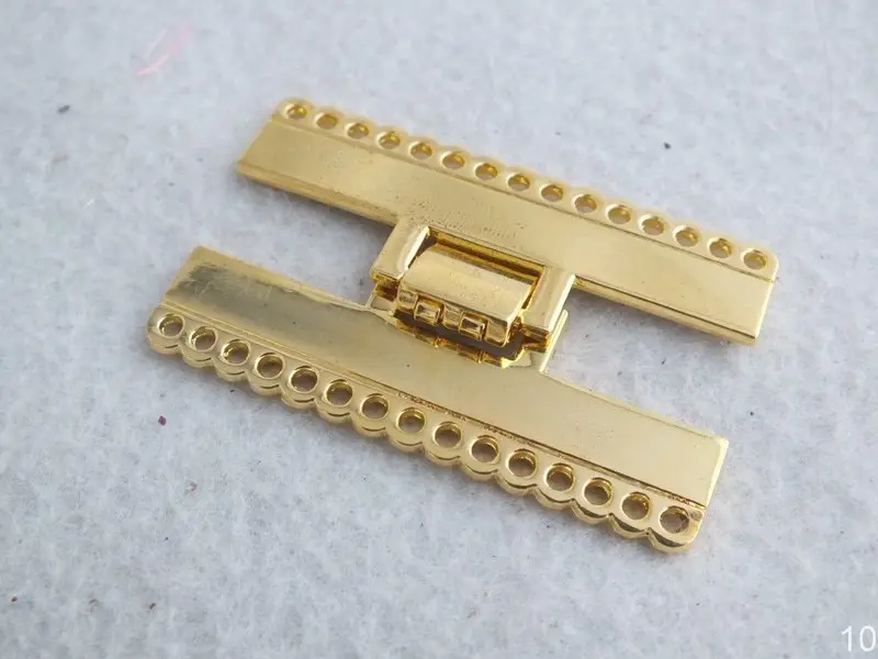 

50pcs/ lot Fashion Jewelry Accessories Gold Tone 15Hole Clasp With Necklace Or Bracelet buckle