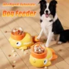 Automatic Dog Puzzle Feeder Interactive Toys Pet Food Treat Dispenser Cartoon Duck Design Anti-slip Pet Feeder for Dog Training 1