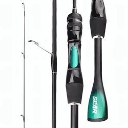 Ultra Light Carbon Fiber Lure Fishing Rod - Premium Spinning & Casting Pole for Carp, Bass, and Trout (Green Spinning)