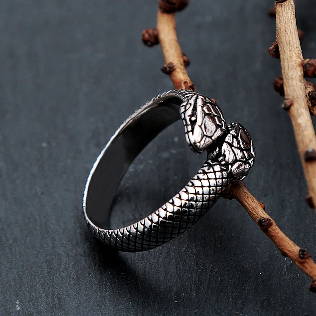 Buy Two Headed Snake Ring, Serpent Ring, Snake Ring ,snake Jewelry, Gothic  Jewelry, Double Headed Snake Ring, Mens Ring Online in India - Etsy