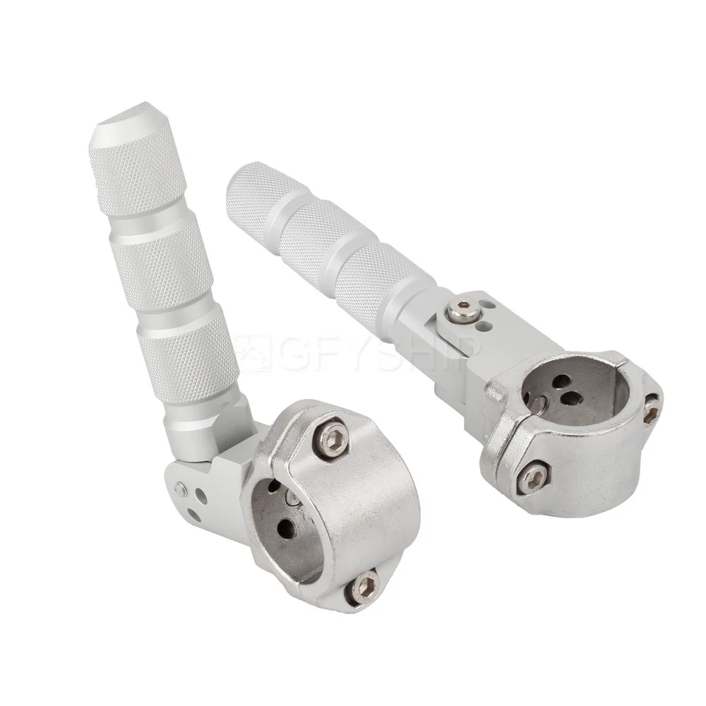 22mm 25mm 27mm 32mm Universal Motorcycle Footrests 360 Rotatable 7/8 1 1.25 Inch Crash Bar Foot Pegs Rests For Most Model