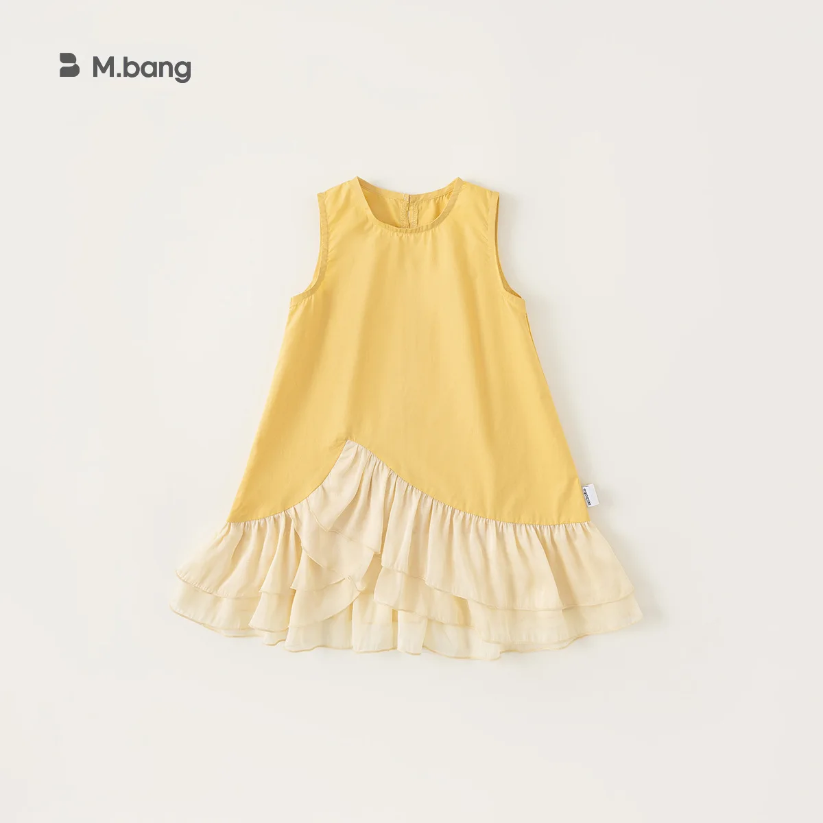 

Summer Children Girl Dress Large Hem Patchwork Sleeveless Round Collar Knee Length Korean Kid Baby Girl Dress Toddler Girl Dress