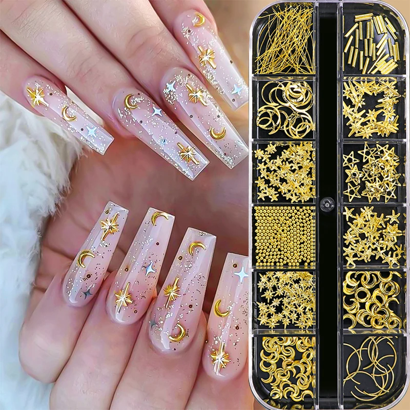 Starlit White Tip Nails