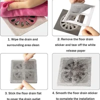 10pcs Disposable Shower Drain Covers Anti-blocking Strainer Filter Mesh Stickers Sink Strainer Hair Filter Bathroom Accessories 2