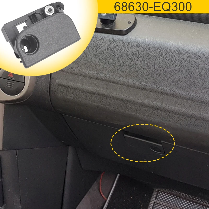 68630-EQ300 자동차 앞 글로브 박스 뚜껑 잠금 래치 핸들 블랙 닛산 X-트레일 T30 2001 2002 2003 2004 2005 2006 68630EQ300