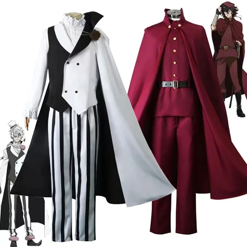 

Anime Bungou Stray Dogs Season 4 Tetchou Suehiro Cosplay Teruko Okura Nikolai Gogol Cosplay Costumes Uniform Halloween Costume