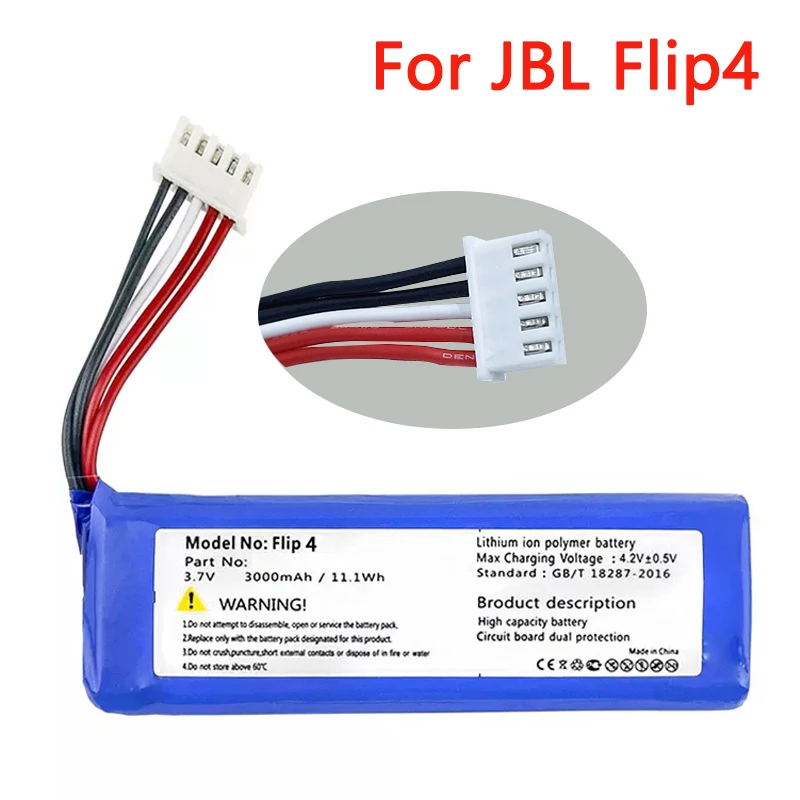 Batteria 3.7V Per Jbl Flip 4 Flip4 3000Mah Batteria Ricaricabile Gsp872693 01 Per Jbl Speaker Flip 4 Flip4 Special Edition Bateria