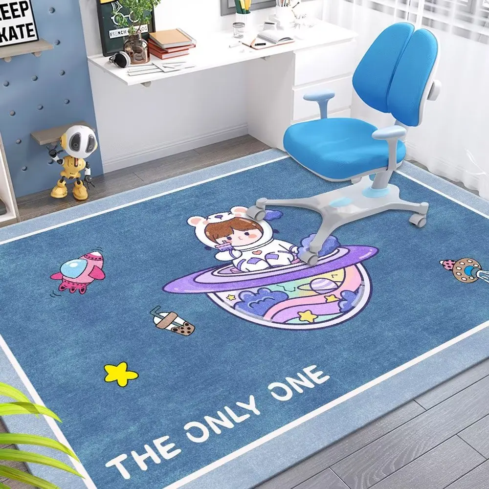Children's Cartoon Rugs Spaceman Animation Carpets for Living Room Fashion Non-slip Bedroom Study Rug Children's Room Soft Mat 4