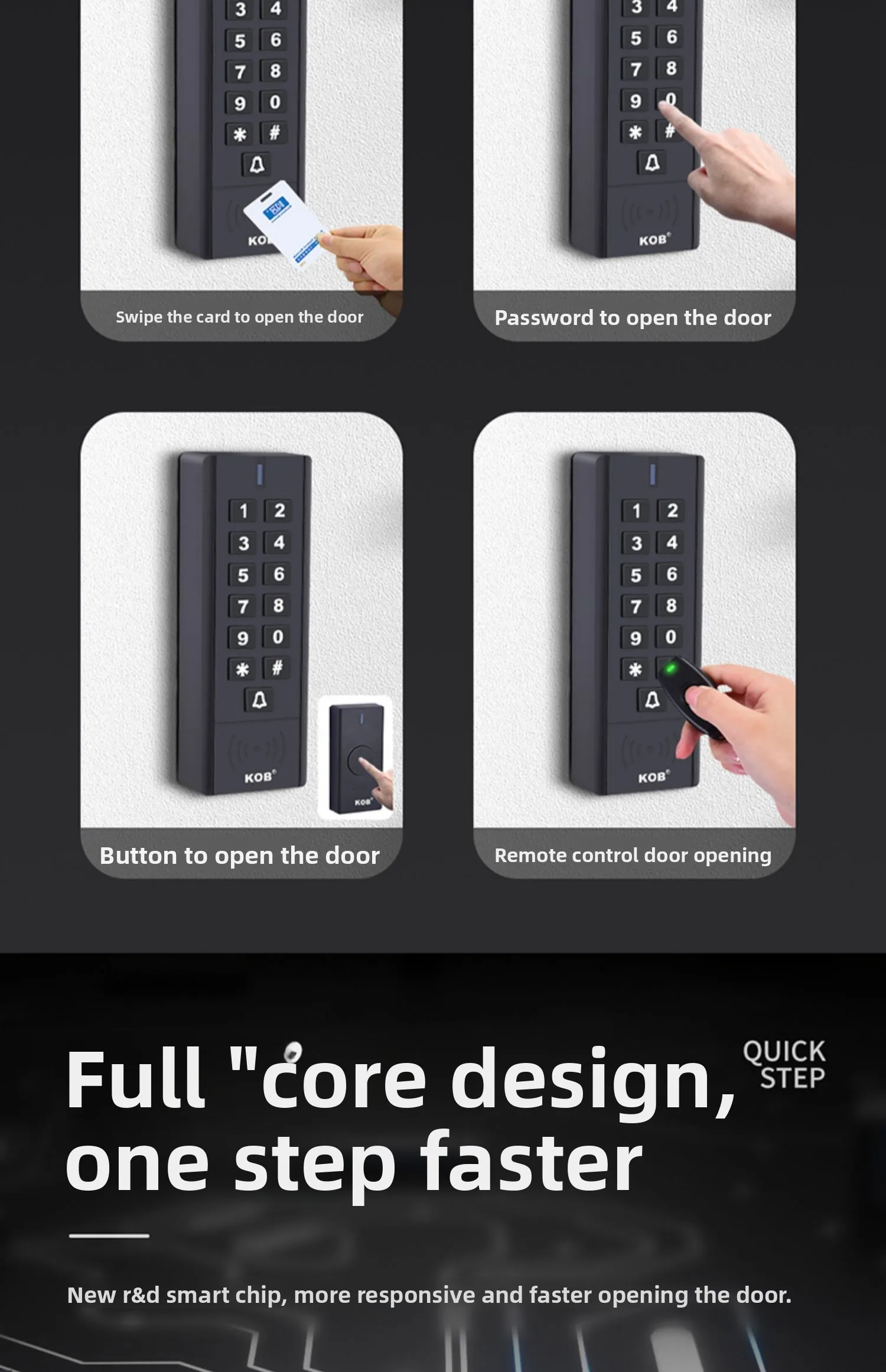 wireless access control system, wire-free card and password integrated machine,