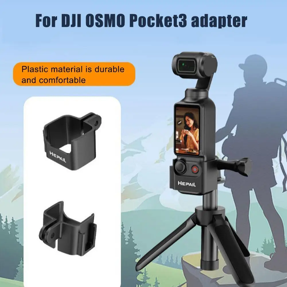 

1pc for dji Osmo Pocket3 Camera Plastic Expansion Adapter Fixed Frame Bracket for dji Pocket3 Adapter Pan Tilt Camera Accessorie