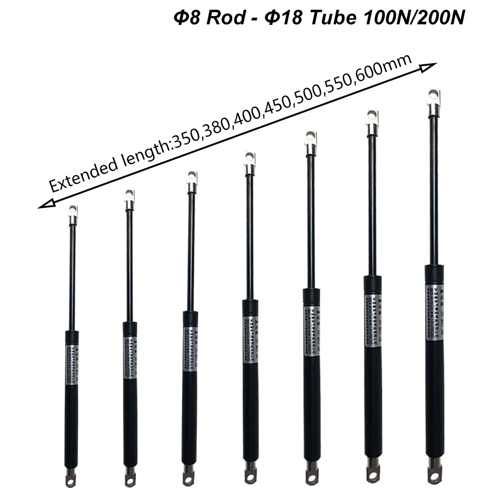 

Газовые люверсы 100/200N 350/380/400/450/500/550/600 мм, концы амортизаторов, опоры для подъема Люка, морские люки, RV, 1 шт.