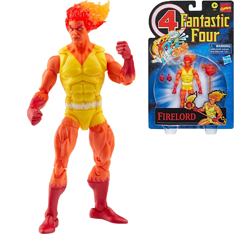 

Marvel Hasbro Legends Series Firelord Action Figure 6 Inch Scale Model Toy Retro Card Packaging with 3 Accessories