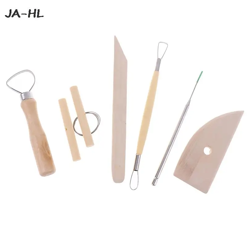 8Pcs/set Clay Ceramics Molding Tools Practical Wood Knife Pottery