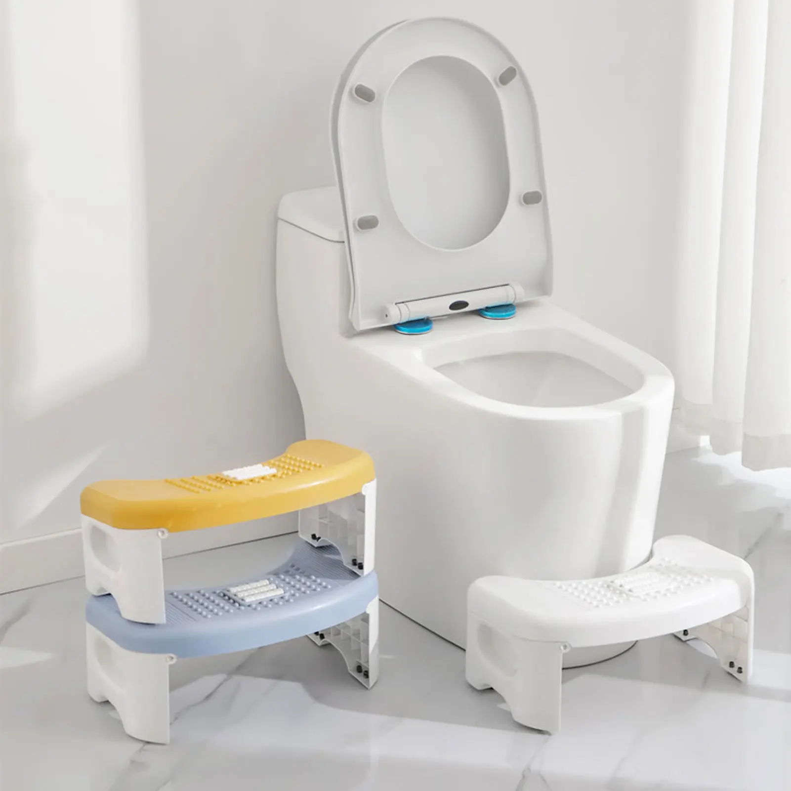 Foldable Toilet Stool Bathroom Footstool for Children Adults Toilets