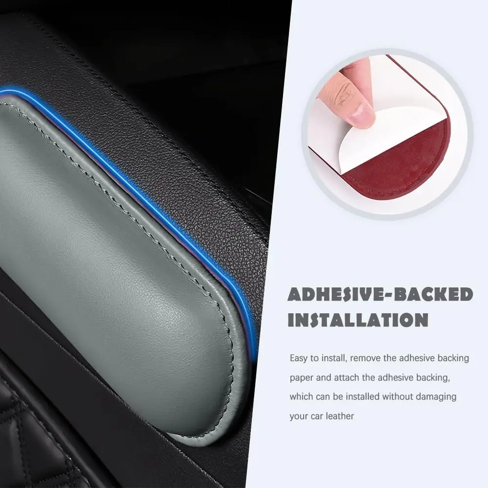 Memory foam car armrest pad detail and texture