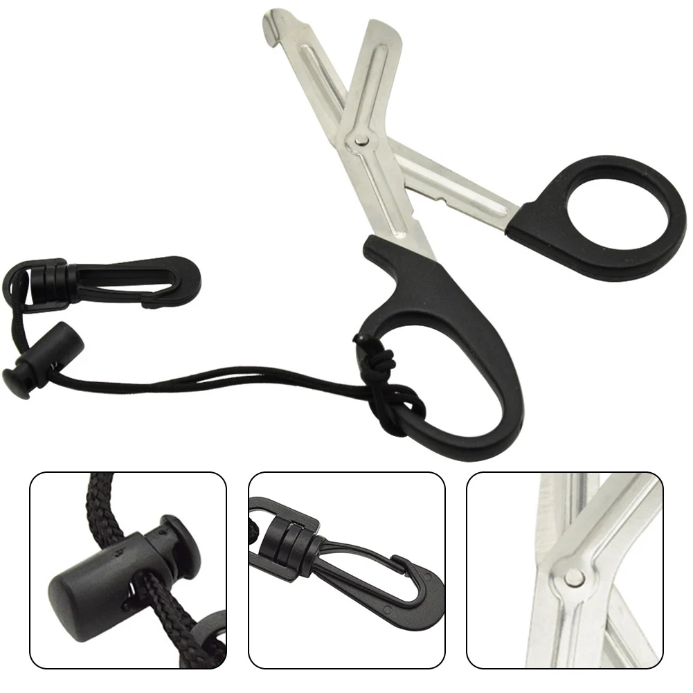 Scissors Tool 420 Stainless Steel Diving Scissors Escape Tool Fishing Net Line Cutter Sea Water Resistance