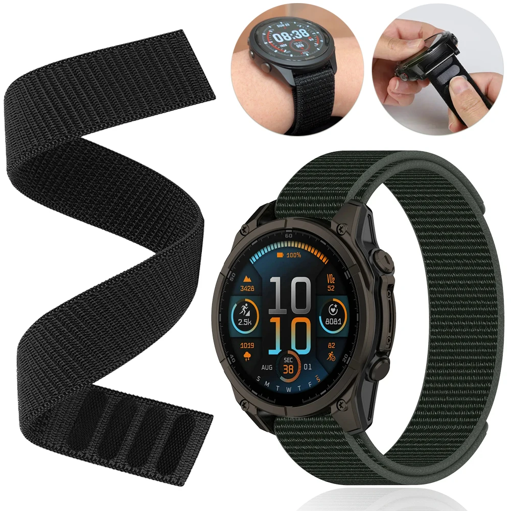 Versatile Hook Loop Nylon Strap - Sport Bracelet Replacement Band (Multiple Sizes)