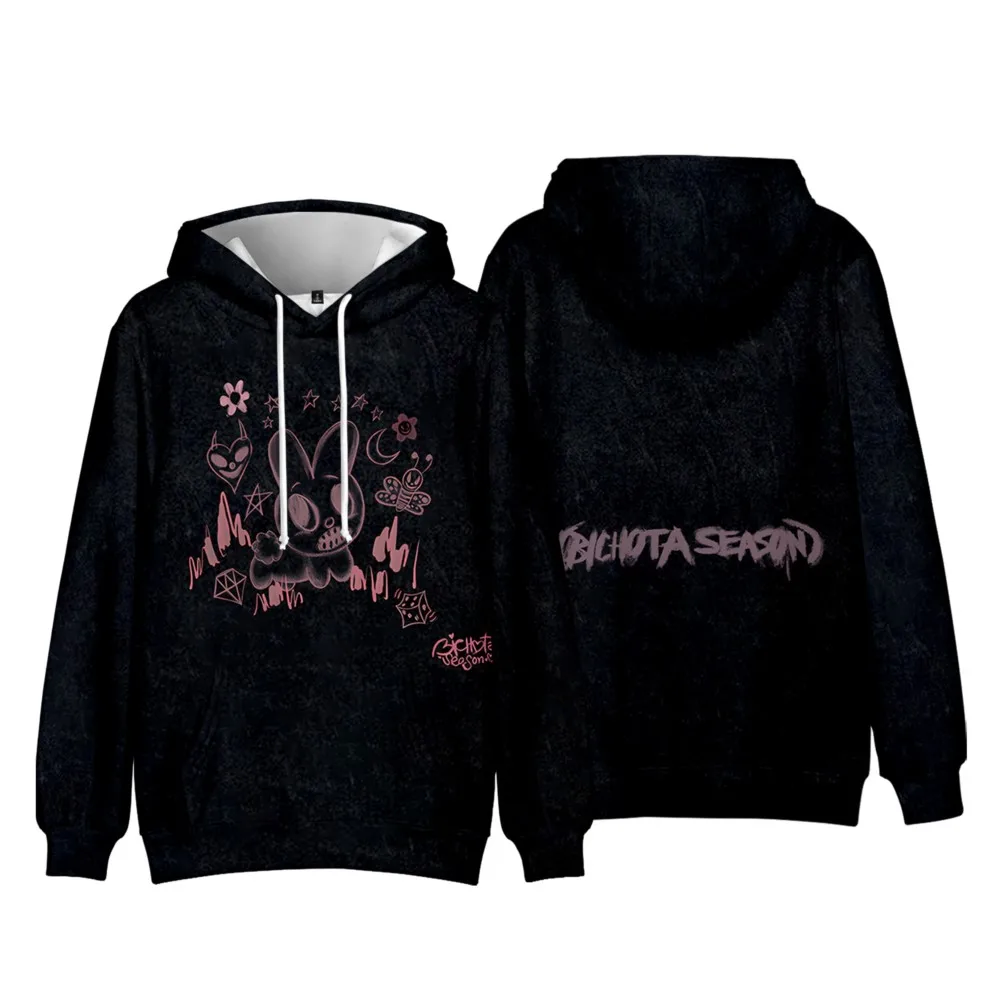 

Karol G Толстовка Bichota сезон свитшот с принтом кролика Merch унисекс модная забавная Повседневная Уличная одежда