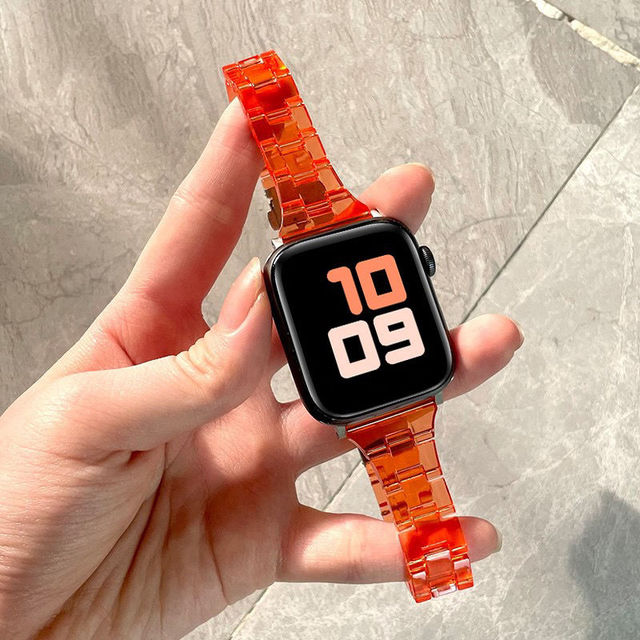 Transparent Band For Apple Watch 44mm 40mm 45mm Series Se 7 6 5 Clear Strap on Smart Iwatch 34 38mm 42mm Bracelet Watchband