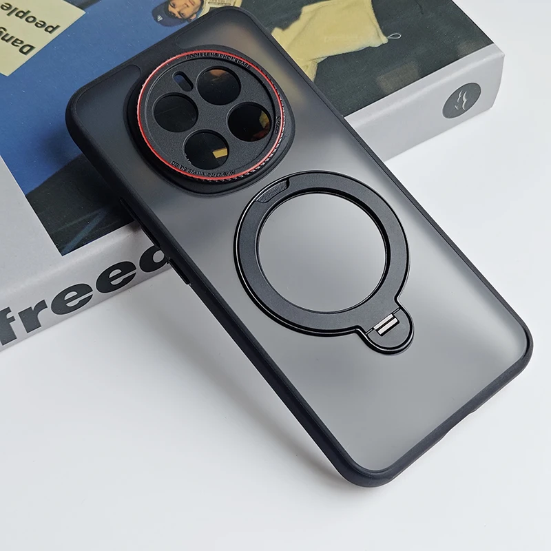 Luxury Matte 360° Rotating Stand Magnetic Case Cover with Bumper Protection