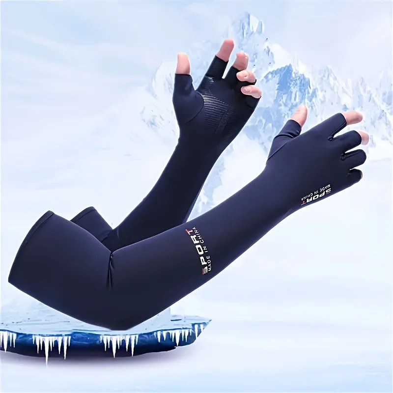 Sunscreen Protection Arm Sleeves Breathable Quick-Drying Anti-Slip Arm Cover Outdoor Sports Driving Running Cycling Arm Covers