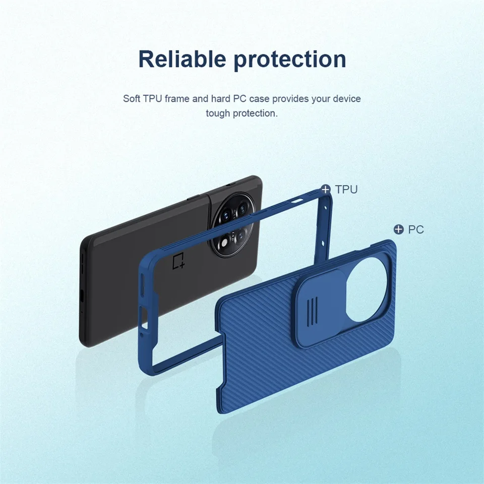 teroxa Custodia compatibile con Oneplus 11, custodia protettiva per obiettivo della fotocamera, custodia protettiva in poliuretano termoplastico, cover posteriore rigida in policarbonato Oneplus11