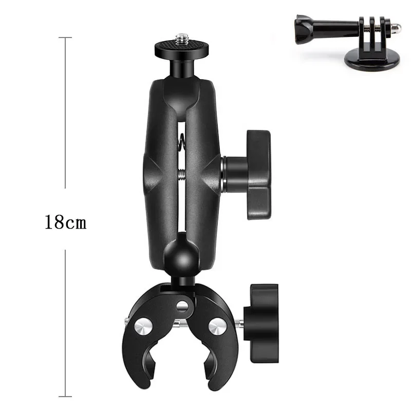 Versatile Double Socket Arm Clamp with Strong Clip