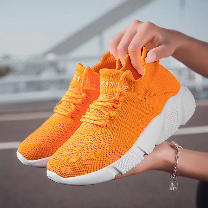 Women's Lightweight Running Sneakers Girls Gym Comprehensive Sports Jogging Walking Casual Sock Shoes Breathable Comfortable