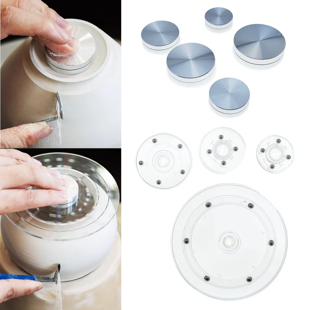 30-150mm Pottery Repair Blank Fixed Center Holder Clay Throwing Trimming Spinner Rotary Disc Pottery Tool Wheel