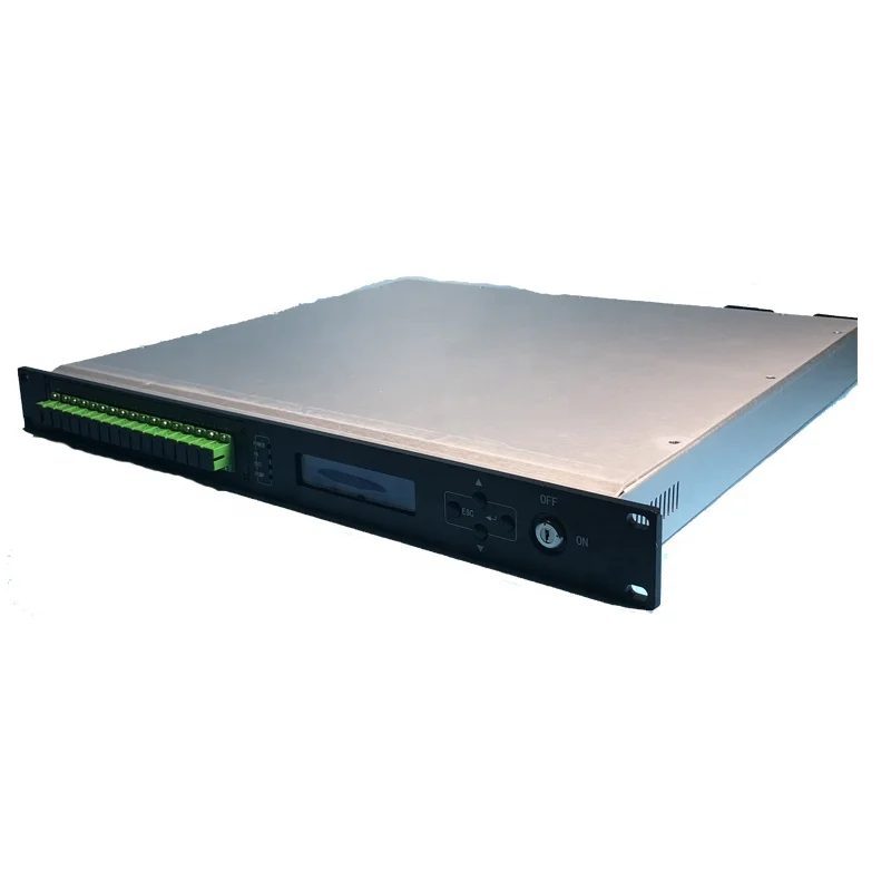 1550nm 8 Ports 22dbm Optical Amplifier FTTH 1U 8*22dbm 3 Years 220V Dual or 48V SMPS Backup-3~+10dbm
