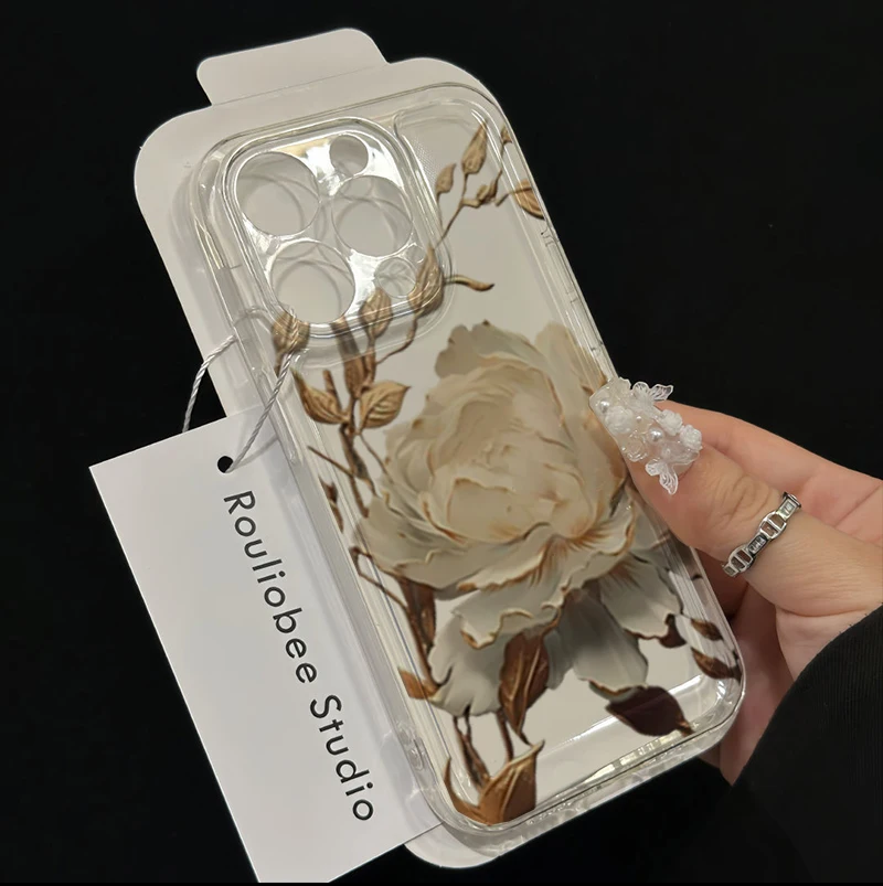 Floral Pink Violet Phone Case with Flower Design