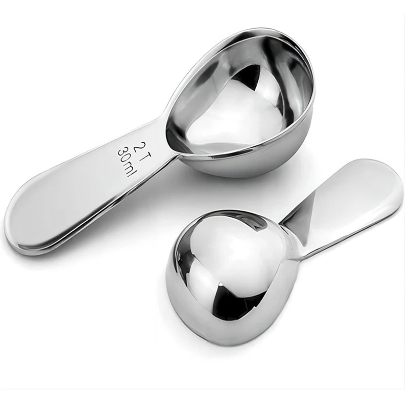 Kitchen Measuring Spoons Stainless Steel Coffee Bean Powder Scoop 30ml 15ml