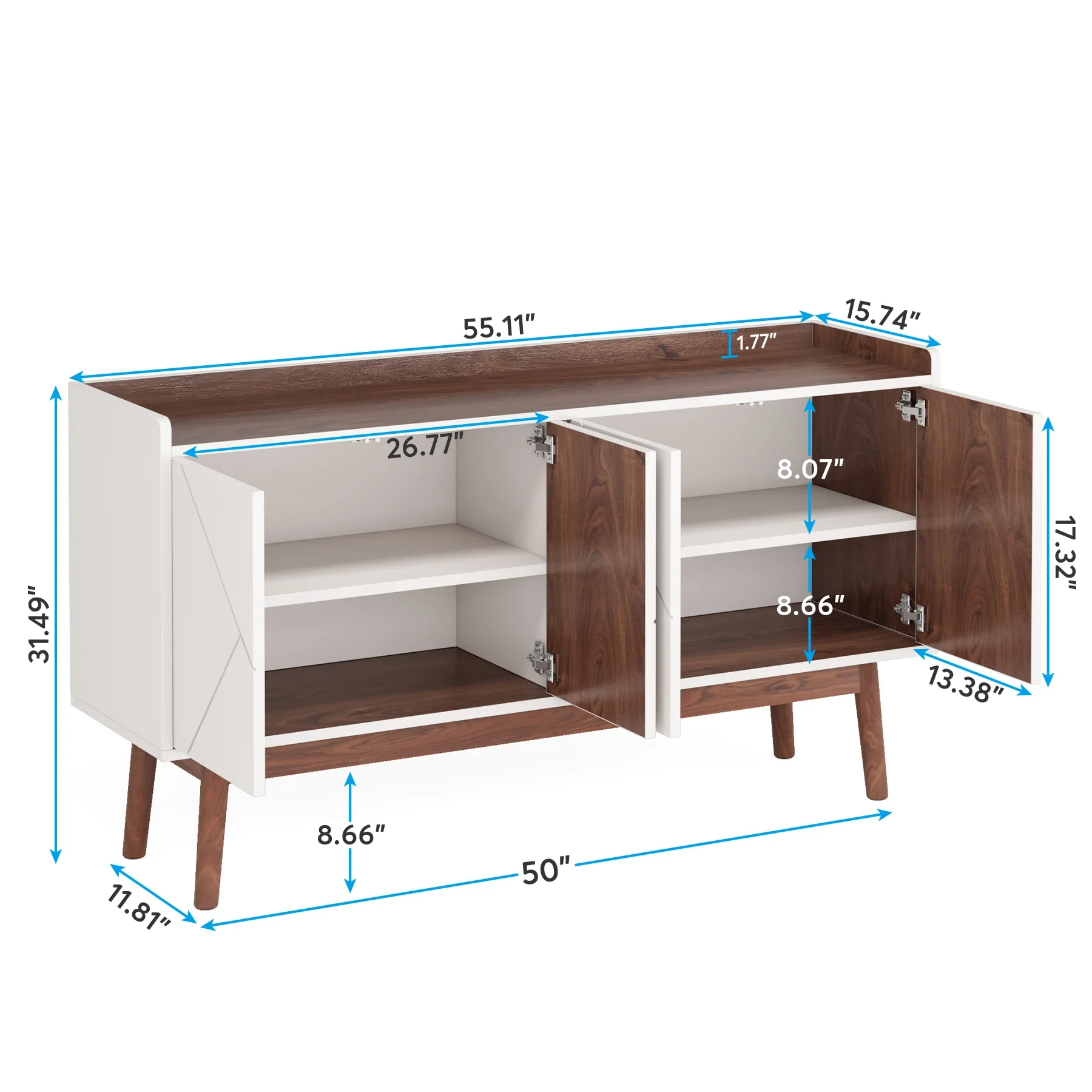 Tribesigns Sideboard Storage Cabinet Modern Buffets & Sideboards Cabinet with Storage, Accent Kitchen Storage