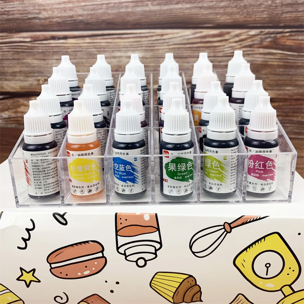 

24 Colors Set 5/10ml Cake Cream Food Coloring Pastry Cookies DIY Craft Pigment for Cake Decorating Frosting Icing Biscuit Tools