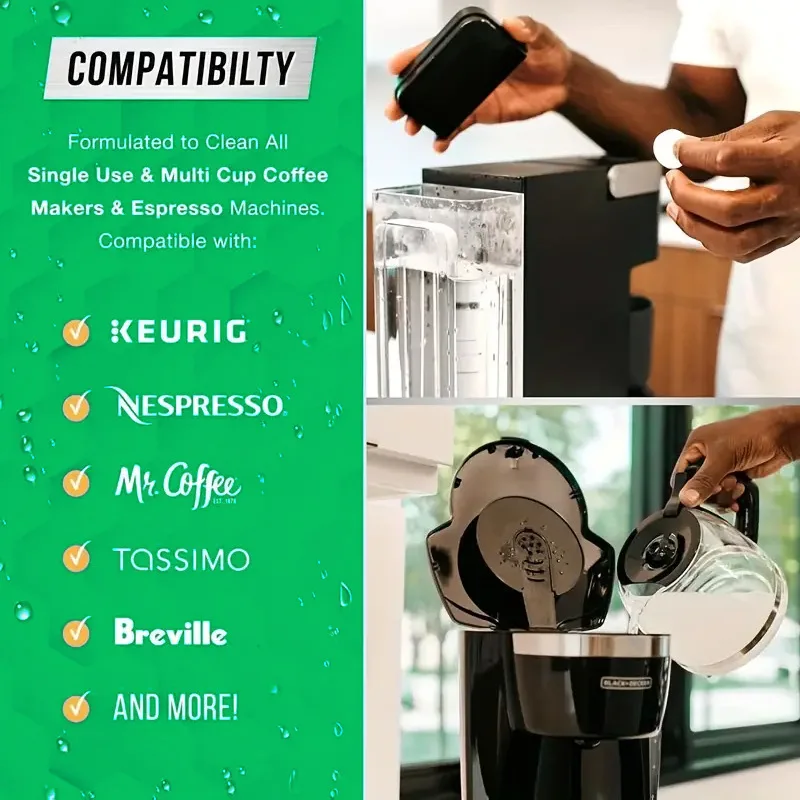 Coffee Machine Descaling Effervescent Sheet Clean Decontamination Sheet Clean Coffee Machine Filter Dirt Maintenance Cleaning 4
