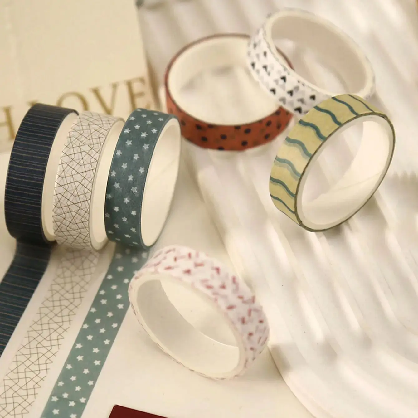 Minimalist Solid Color Washi Tape Set - Decorative Craft Tape for Journaling, Scrapbooking, and Gifts